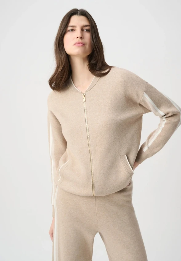 BLUZA TYPU BOMBER BEŻOWA