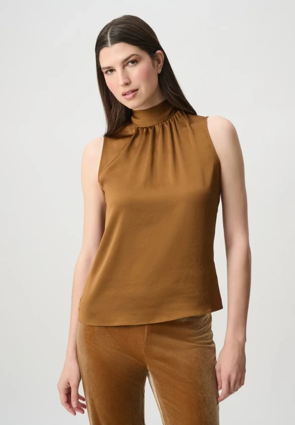 TOP HALTER Z KOKARDĄ OCHRA
