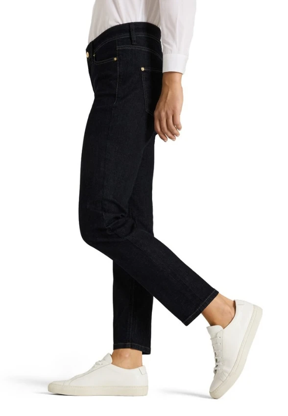 SPODNIE JEANSOWE PIPER CROPPED GRANATOWE