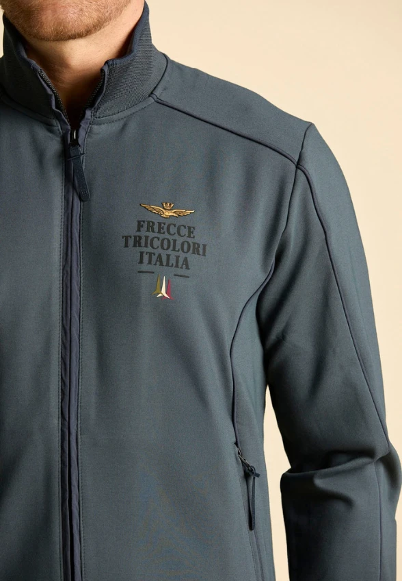 BLUZA MĘSKA Z DZIANINY WISKOZOWEJ NIEBIESKA