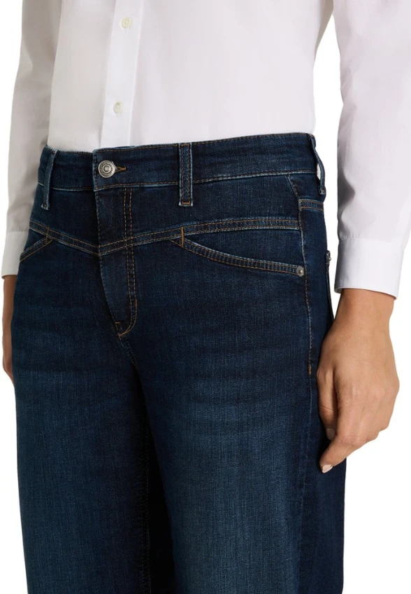 SPODNIE JEANSOWE ELIN O-SHAPE CIEMNY NIEBIESKI
