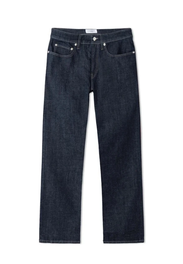 SPODNIE JEANSOWE GINI WIDE-FIT GRANATOWE