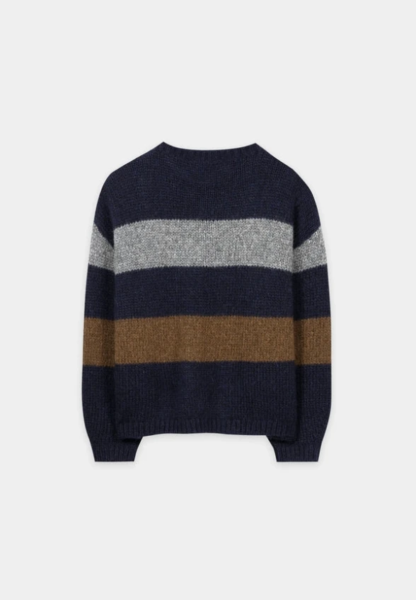 SWETER Z DOMIESZKĄ ALPAKI MULTI