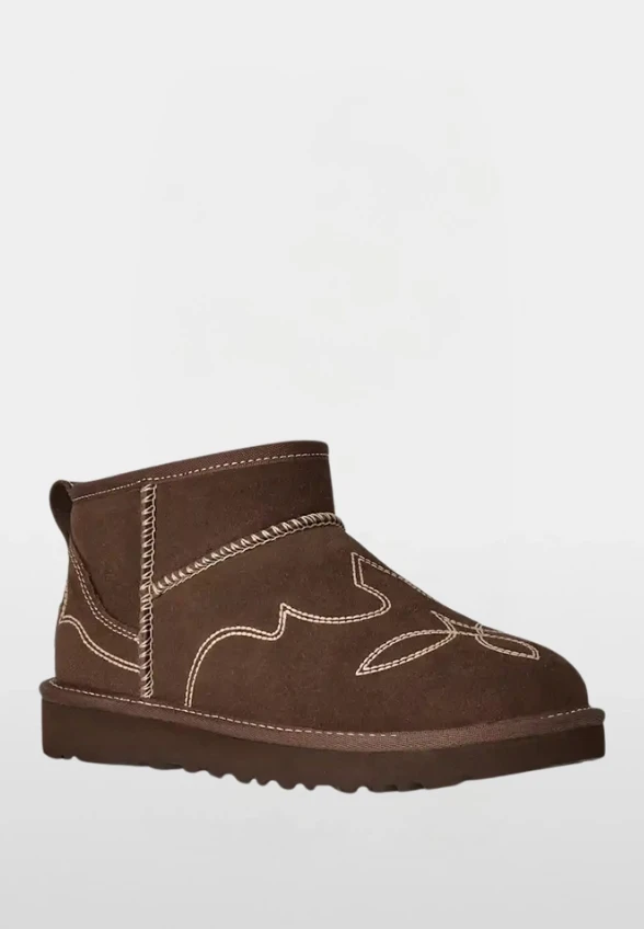 BOTKI CLASSIC ULTRA MINI WESTERN CZEKOLADOWE