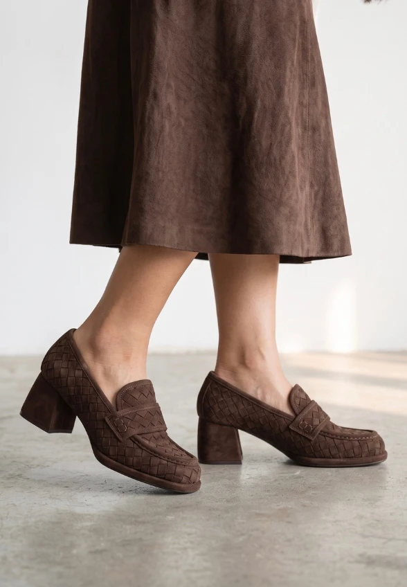 LOAFERSY NA OBCASIE EMILIA EXPRESS CZEKOLADOWE