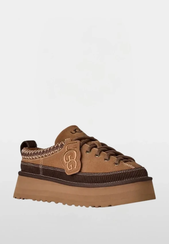 MULE HERITAGE LACE-UP SLIPPER KARMELOWE