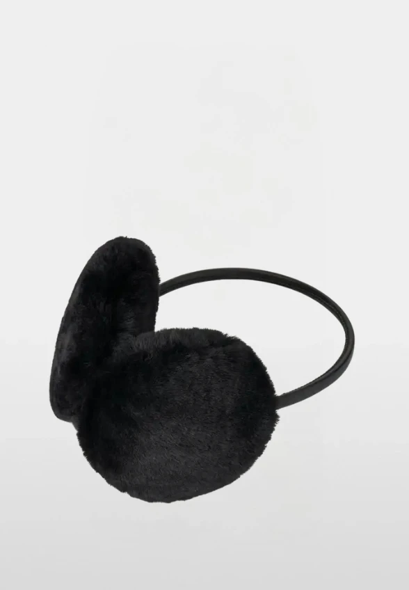 NAUSZNIKI SHEEPSKIN CZARNE
