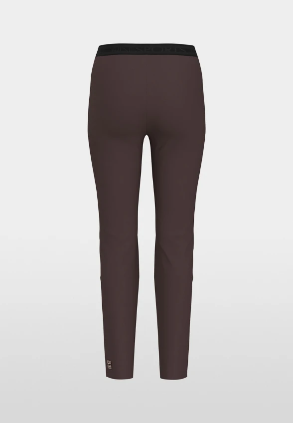 SPODNIE SIENA Z ELASTYCZNYM PASEM BRĄZOWE