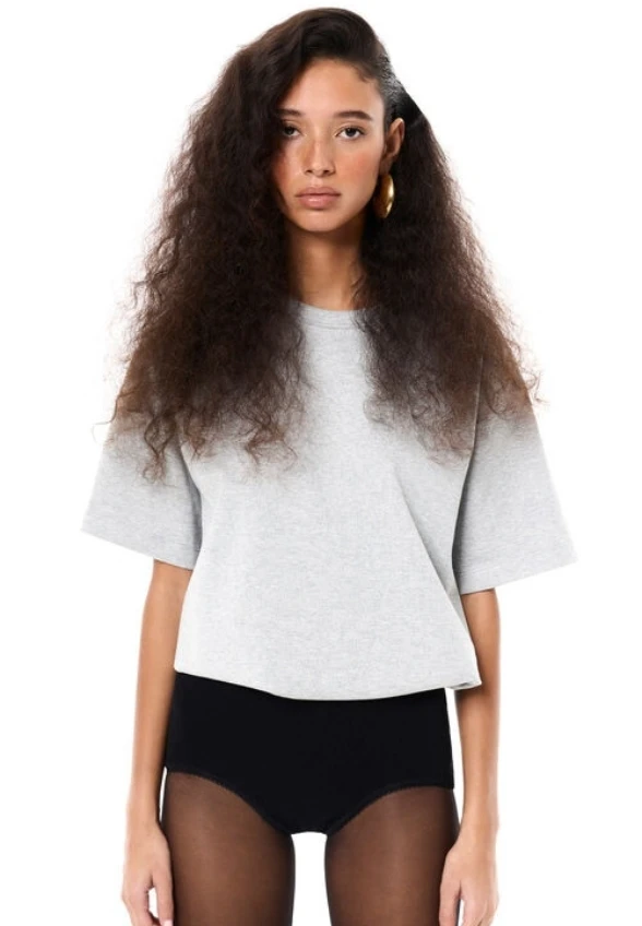 T-SHIRT YLAMOUR Z NADRUKIEM SZARY