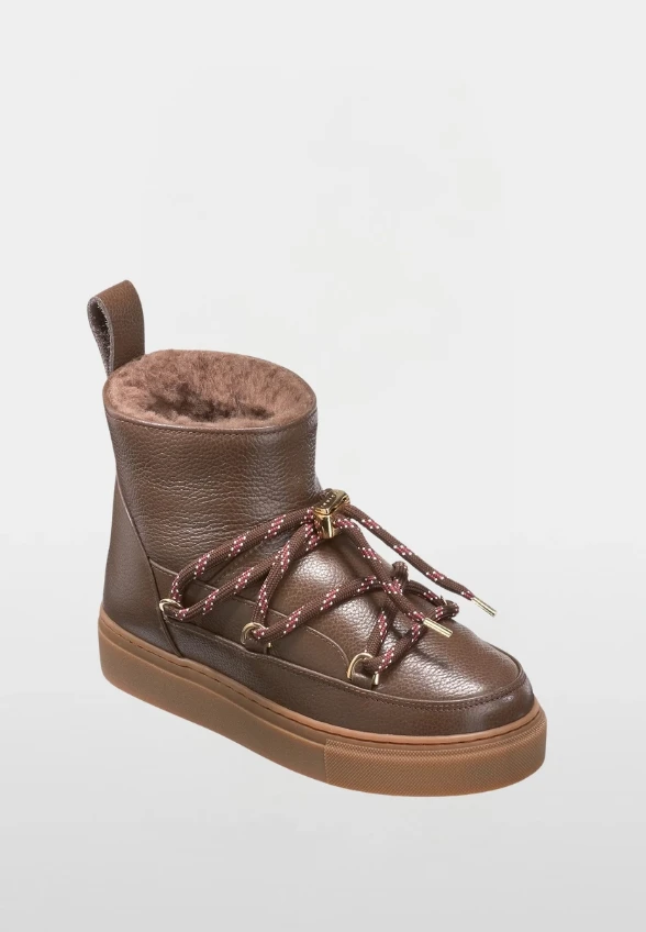 ŚNIEGOWCE FULL LEATHER GLOSS BRĄZOWE