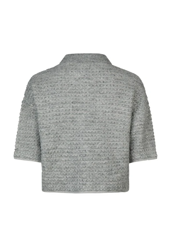 KARDIGAN Z MIESZANKI WISKOZY SZARY