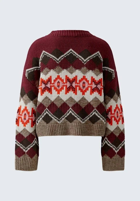 SWETER W GEOMETRYCZNY WZÓR MULTI