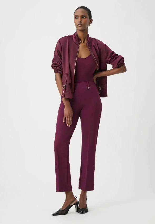 SPODNIE PROSTE TYPU PULL-ON BURGUNDOWE