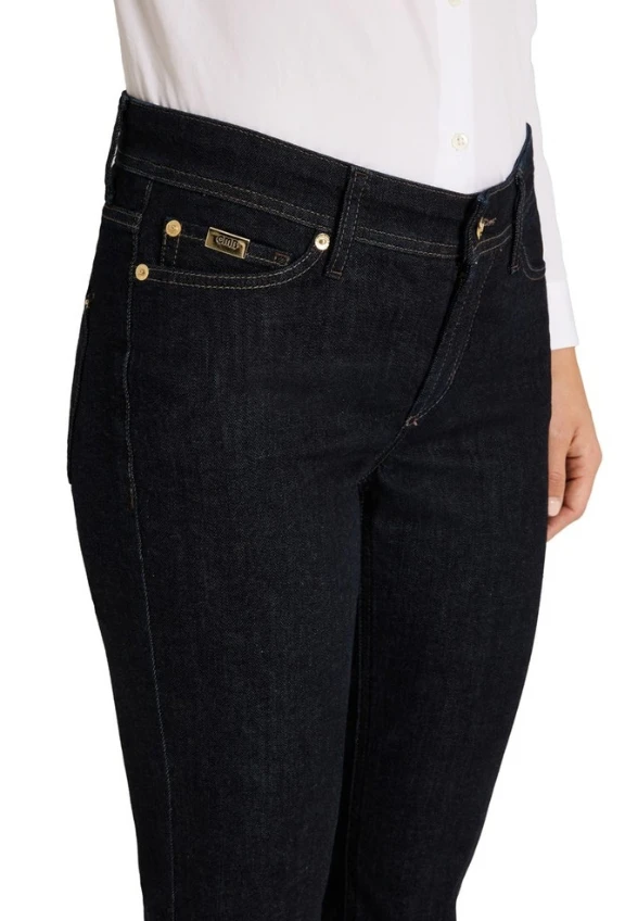 SPODNIE JEANSOWE PIPER CROPPED GRANATOWE