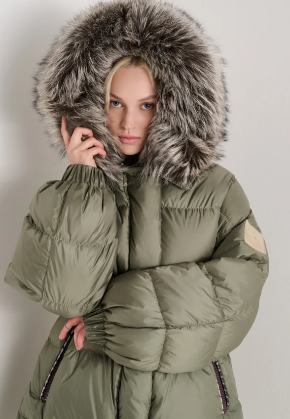 KURTKA PUCHOWA GIACCA KHAKI