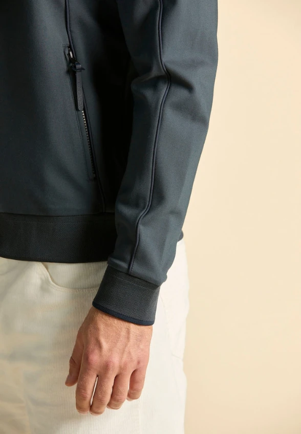 BLUZA MĘSKA Z DZIANINY WISKOZOWEJ NIEBIESKA