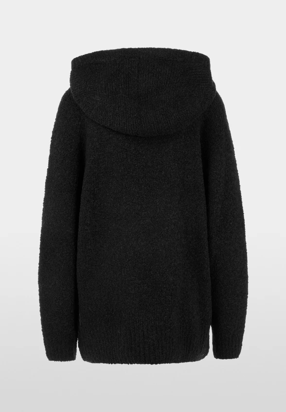 SWETER OVERSIZE Z KAPTUREM CZARNY