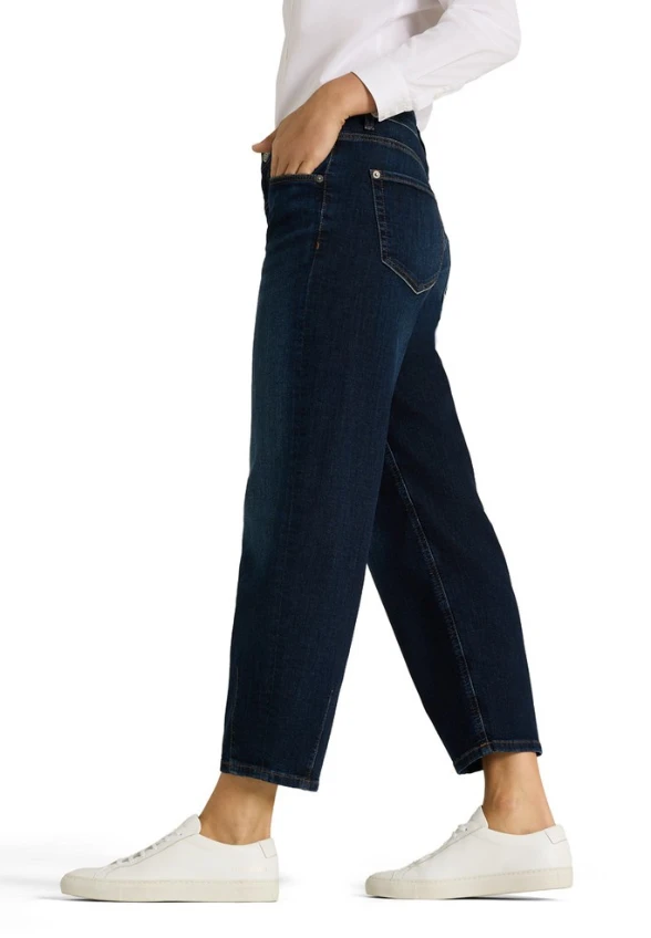 SPODNIE JEANSOWE ELIN O-SHAPE CIEMNY NIEBIESKI