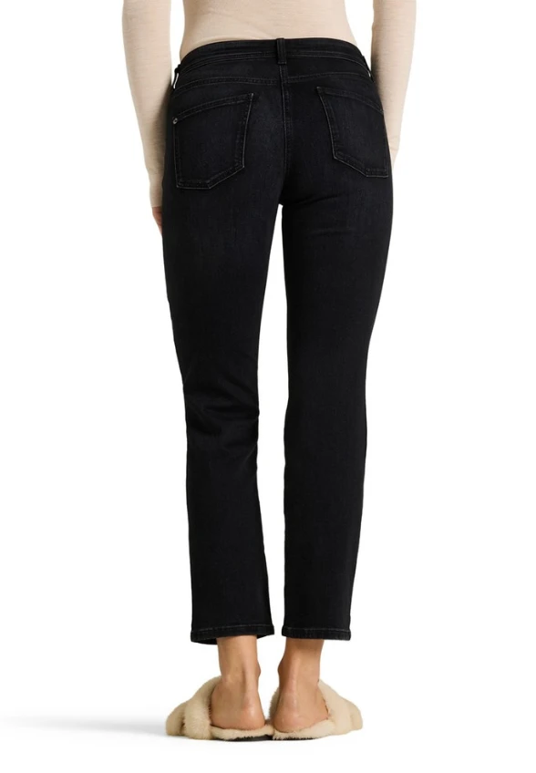 SPODNIE JEANSOWE PIPER CROPPED CZARNE
