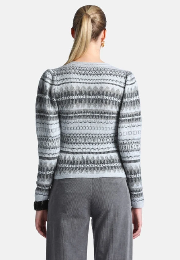 SWETER Z DODATKIEM WEŁNY I ALPAKI SZARY