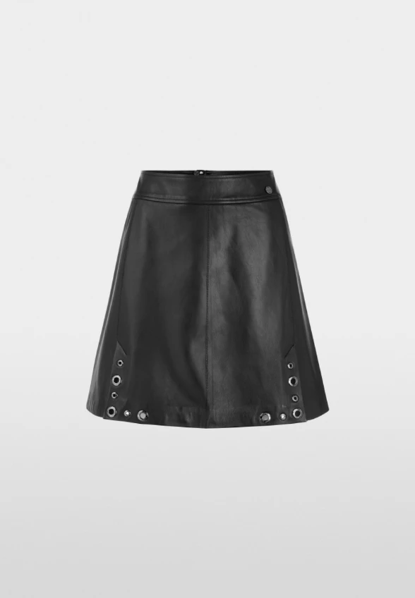 SPÓDNICA MINI SKÓRZANA CZARNA