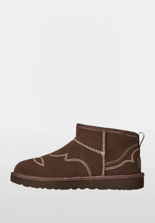 BOTKI CLASSIC ULTRA MINI WESTERN CZEKOLADOWE