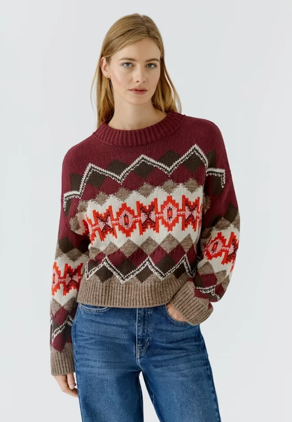 SWETER W GEOMETRYCZNY WZÓR MULTI