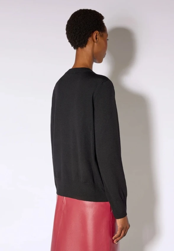 SWETER Z WEŁNY CZARNY
