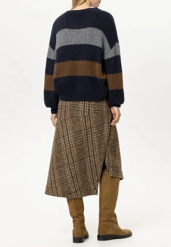 SWETER Z DOMIESZKĄ ALPAKI MULTI