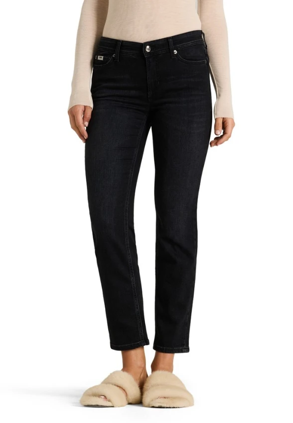 SPODNIE JEANSOWE PIPER CROPPED CZARNE