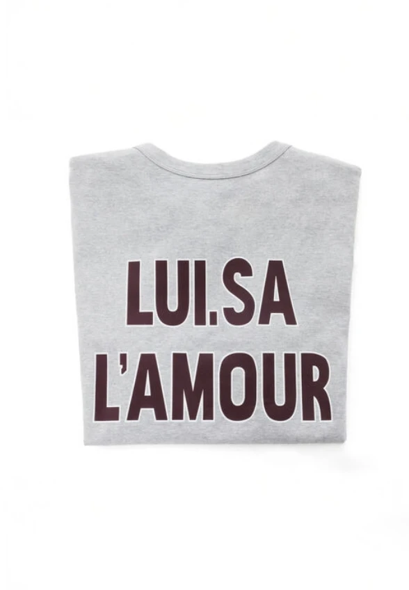 T-SHIRT YLAMOUR Z NADRUKIEM SZARY