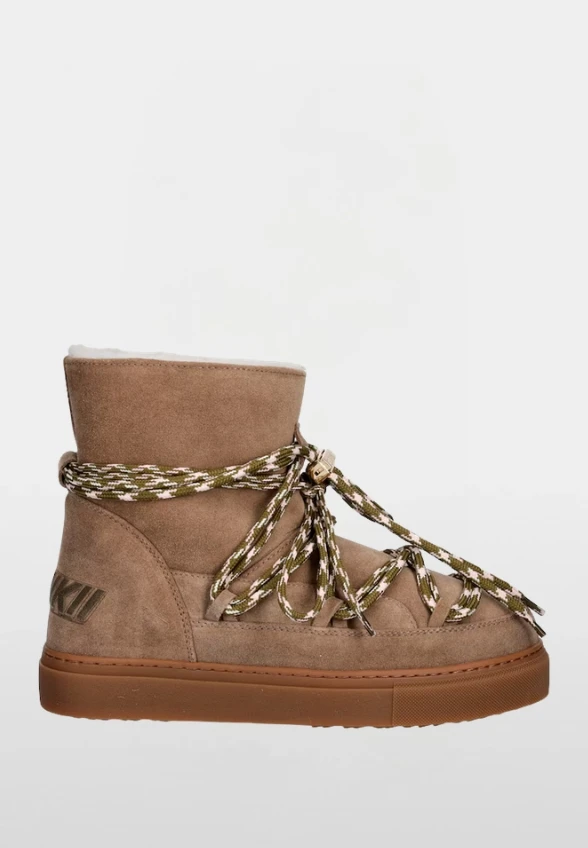 ŚNIEGOWCE SUEDE DOUBLE TIE BEŻOWE