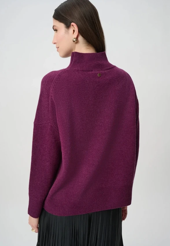 SWETER WEŁNIANY ŚLIWKOWY