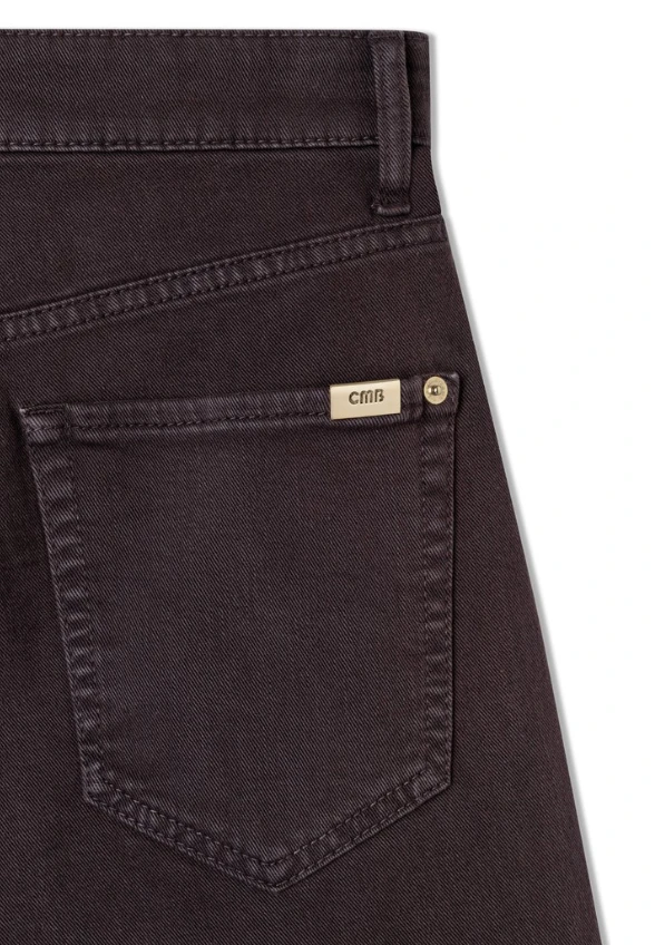 SPODNIE JEANSOWE ELIN O-SHAPE BRĄZOWE