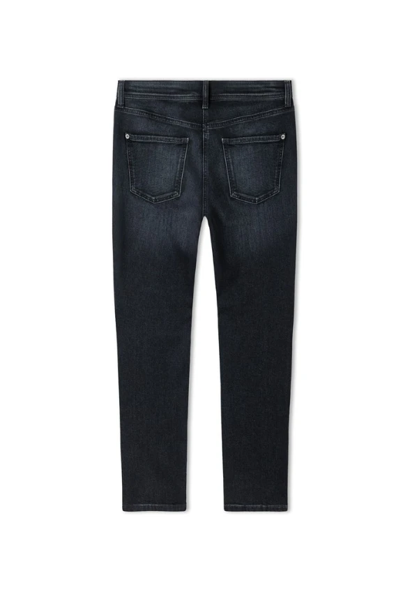 SPODNIE JEANSOWE PIPER CROPPED CZARNE