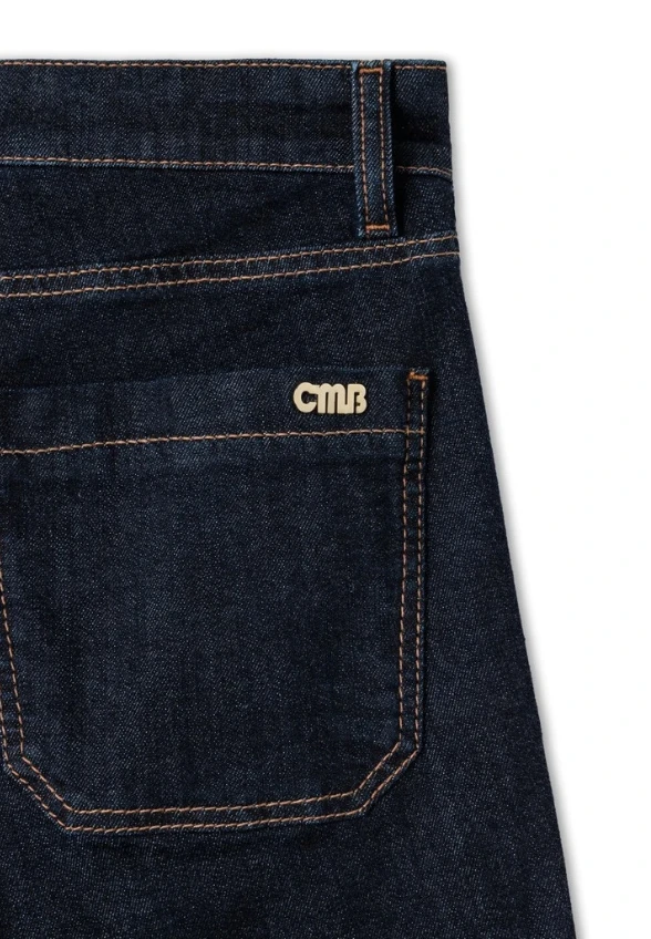 SPODNIE JEANSOWE AMARA WIDE-FIT GRANATOWE