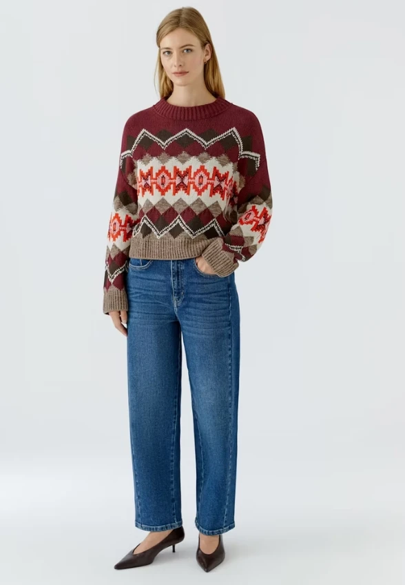 SWETER W GEOMETRYCZNY WZÓR MULTI