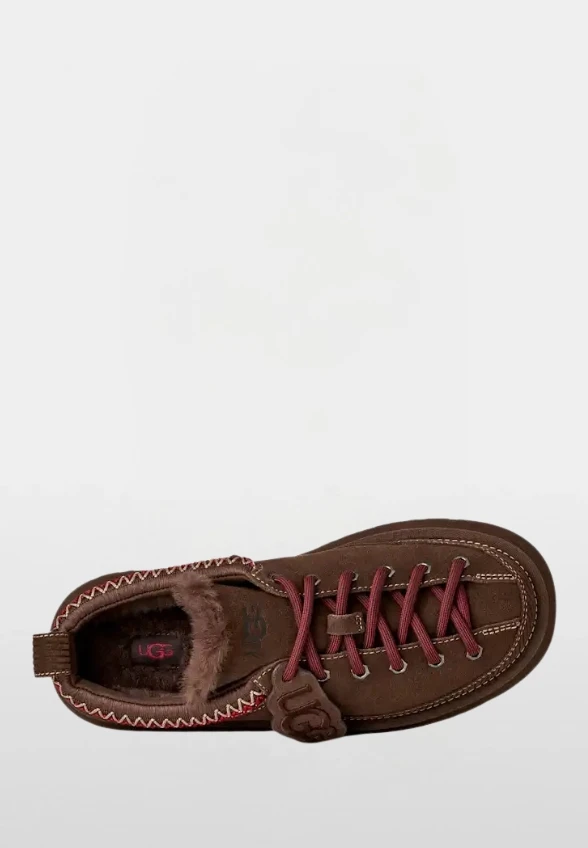 MULE HERITAGE LACE-UP SLIPPER GORZKA CZEKOLADA
