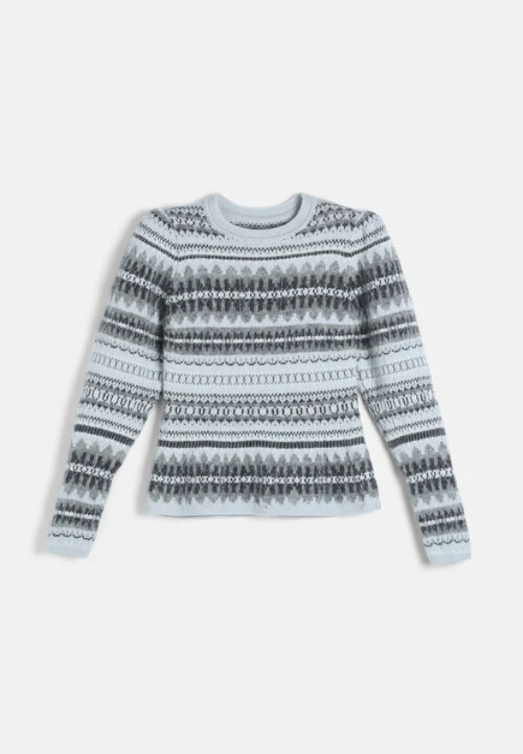 SWETER Z DODATKIEM WEŁNY I ALPAKI SZARY