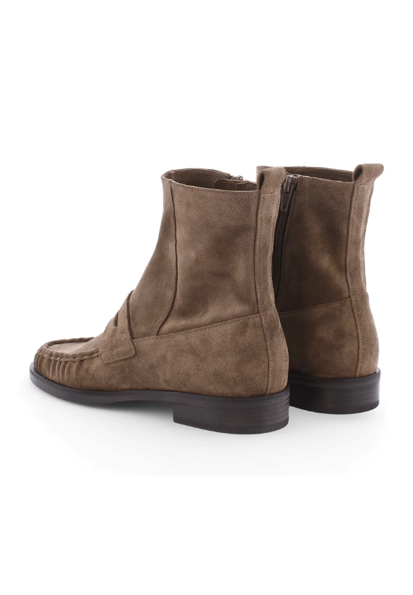 BOTKI MILL Z ZAMSZOWEJ SKÓRY TAUPE