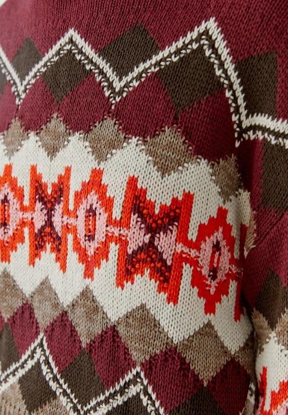 SWETER W GEOMETRYCZNY WZÓR MULTI