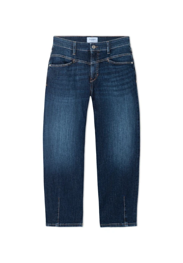 SPODNIE JEANSOWE ELIN O-SHAPE CIEMNY NIEBIESKI