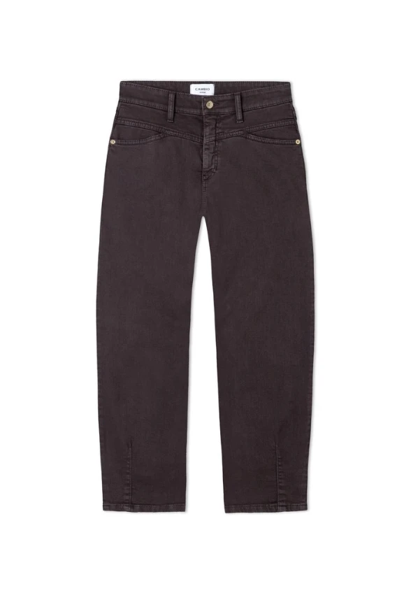 SPODNIE JEANSOWE ELIN O-SHAPE BRĄZOWE