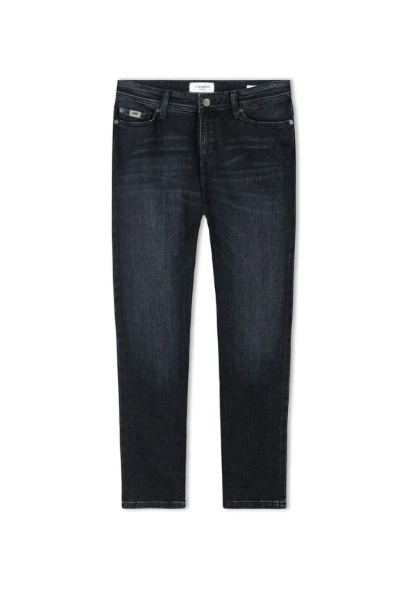 SPODNIE JEANSOWE PIPER CROPPED CZARNE