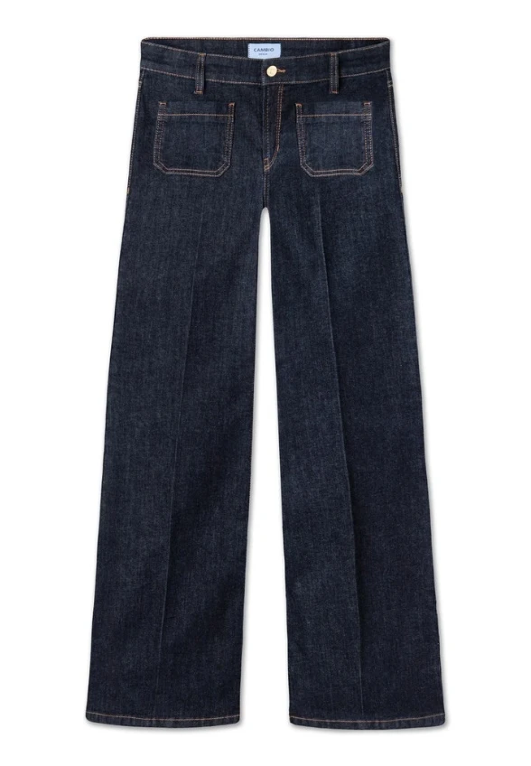 SPODNIE JEANSOWE AMARA WIDE-FIT GRANATOWE