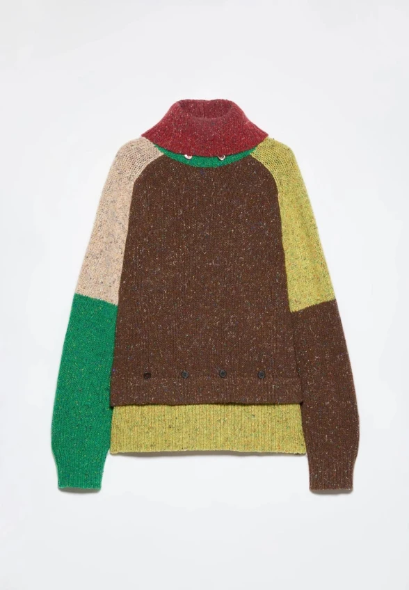 SWETER WEŁNIANY FILANTE WIELOKOLOROWY