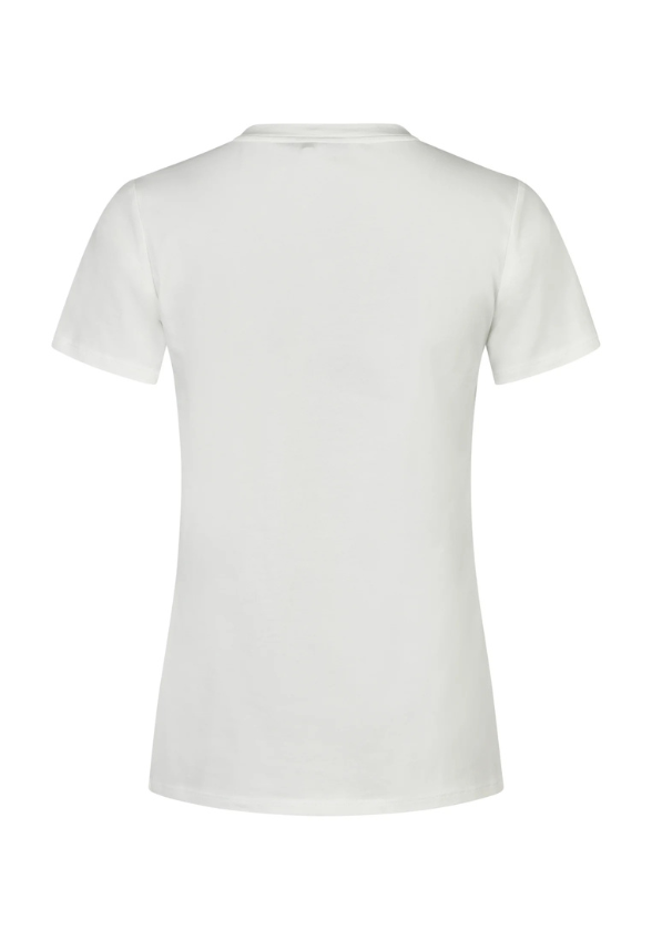T-SHIRT BAWEŁNIANY Z CEKINOWĄ APLIKACJĄ BIAŁY