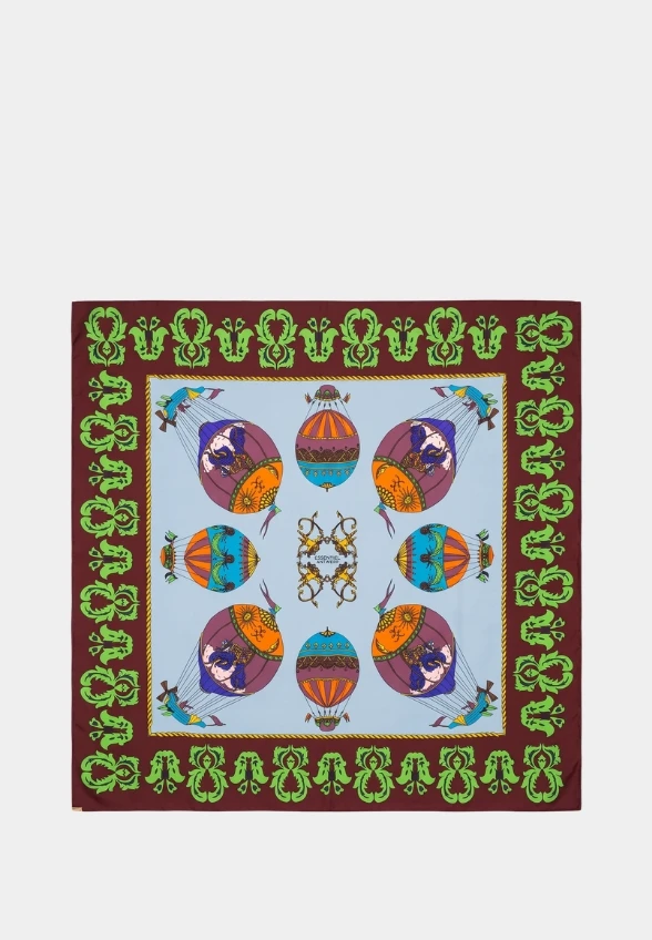 APASZKA Z NADRUKIEM BRĄZOWA