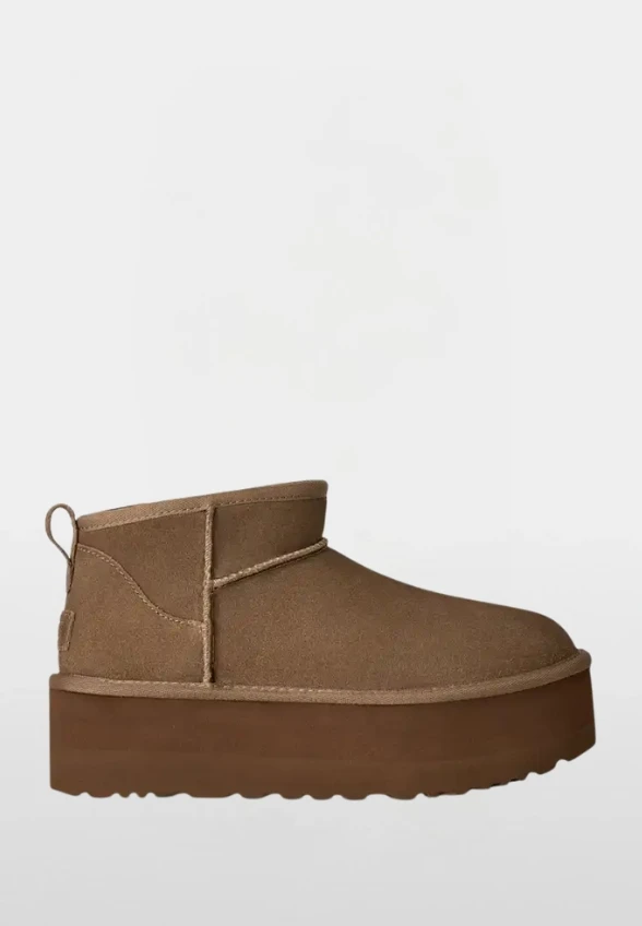 BOTKI CLASSIC ULTRA MINI PLATFORM JASNY BRĄZ