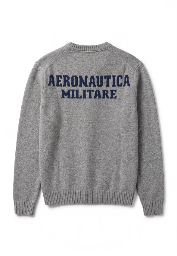 SWETER DZIANINOWY MĘSKI SZARY